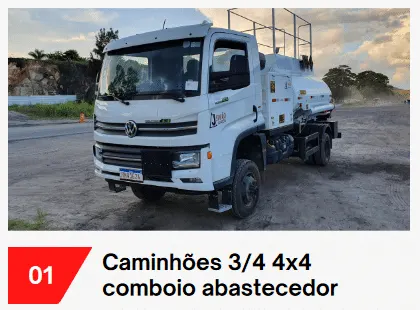Caminhões 3/4 4x4 comboio abastecedor