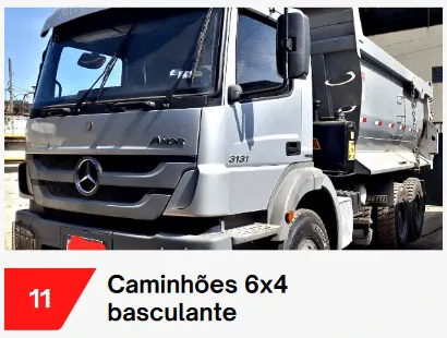 Caminhões 6x4 basculante