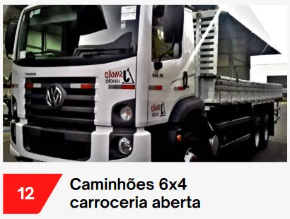 Caminhões 6x4 carroceria aberta