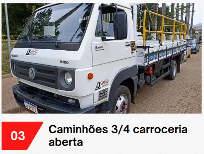 Caminhões 3/4 carroceria aberta