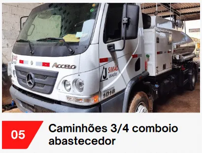 Caminhões 3/4 comboio abastecedor